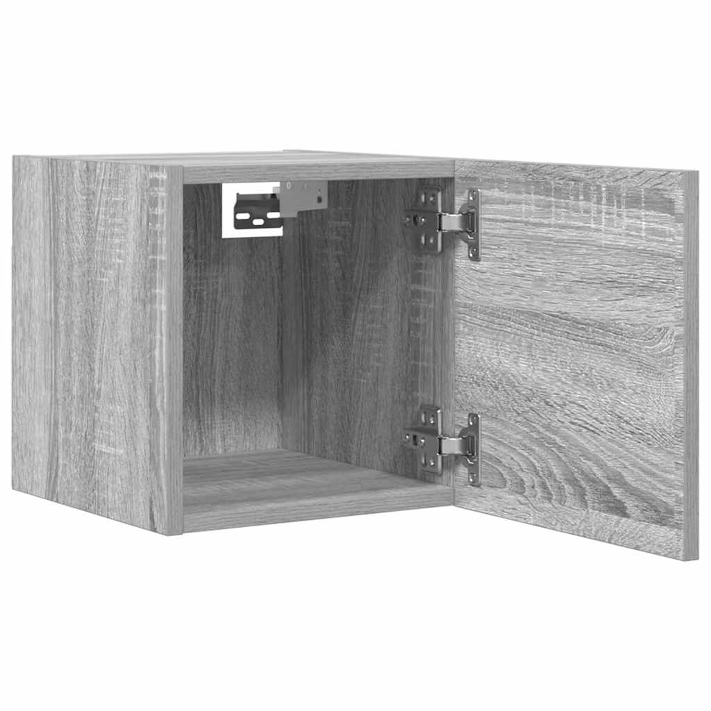Dulap TV montaj pe perete, 2 buc., sonoma gri, 30,5x30x30 cm GartenMobel Dekor