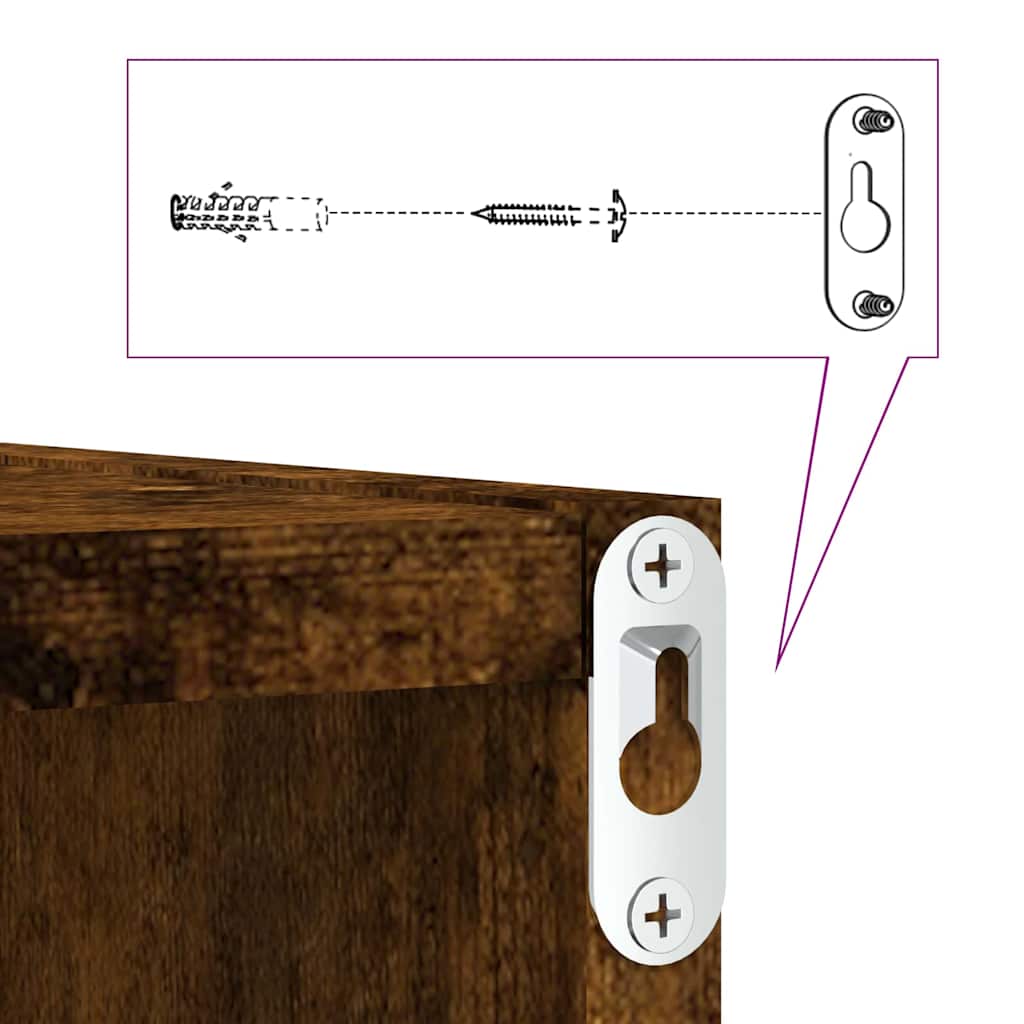 Șemele de perete 2 pcs Maro 26 x 15 x 26 cm Lemn compozit GartenMobel Dekor