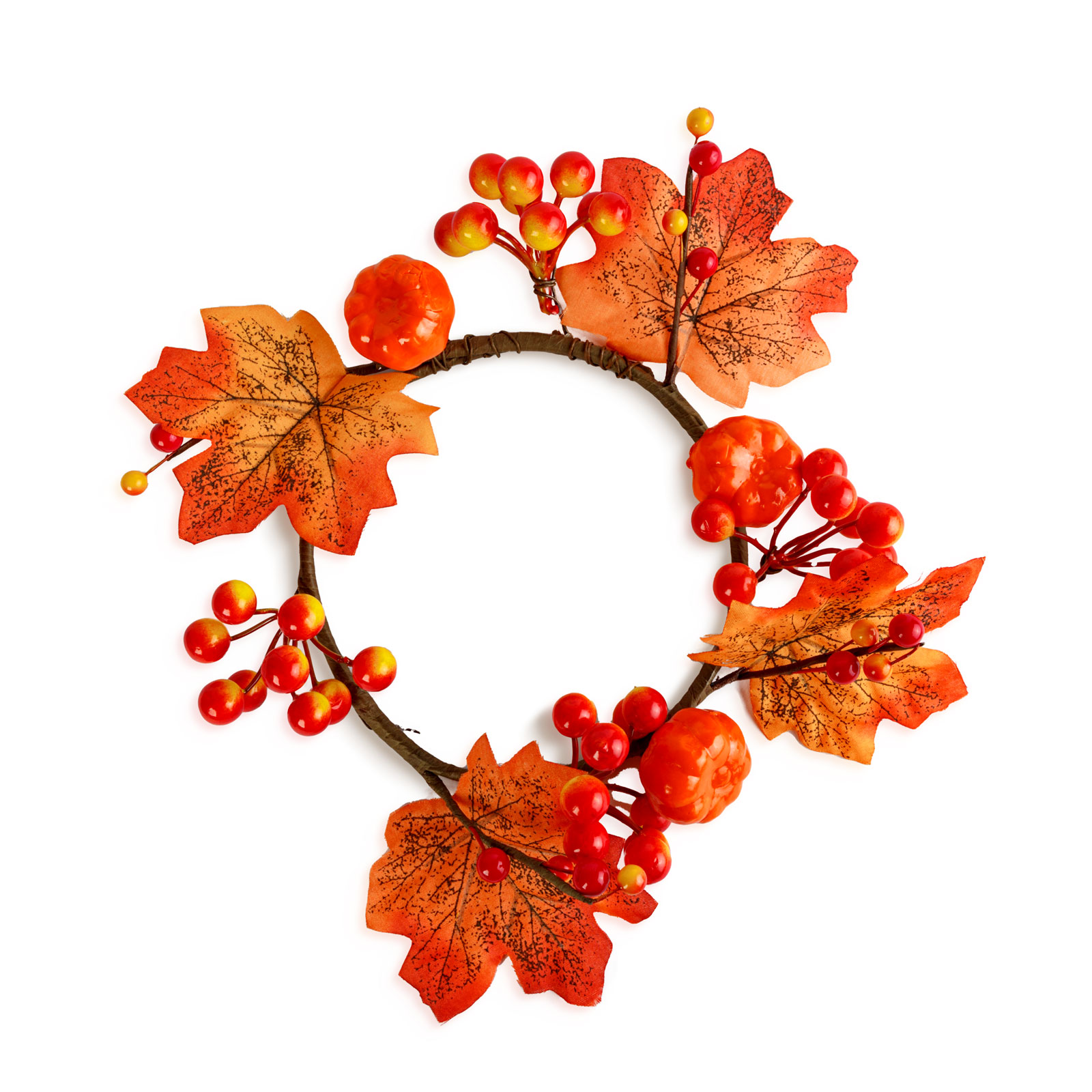 Coroniță decorativă de toamnă cu frunze de arțar – Ø22 cm Best CarHome