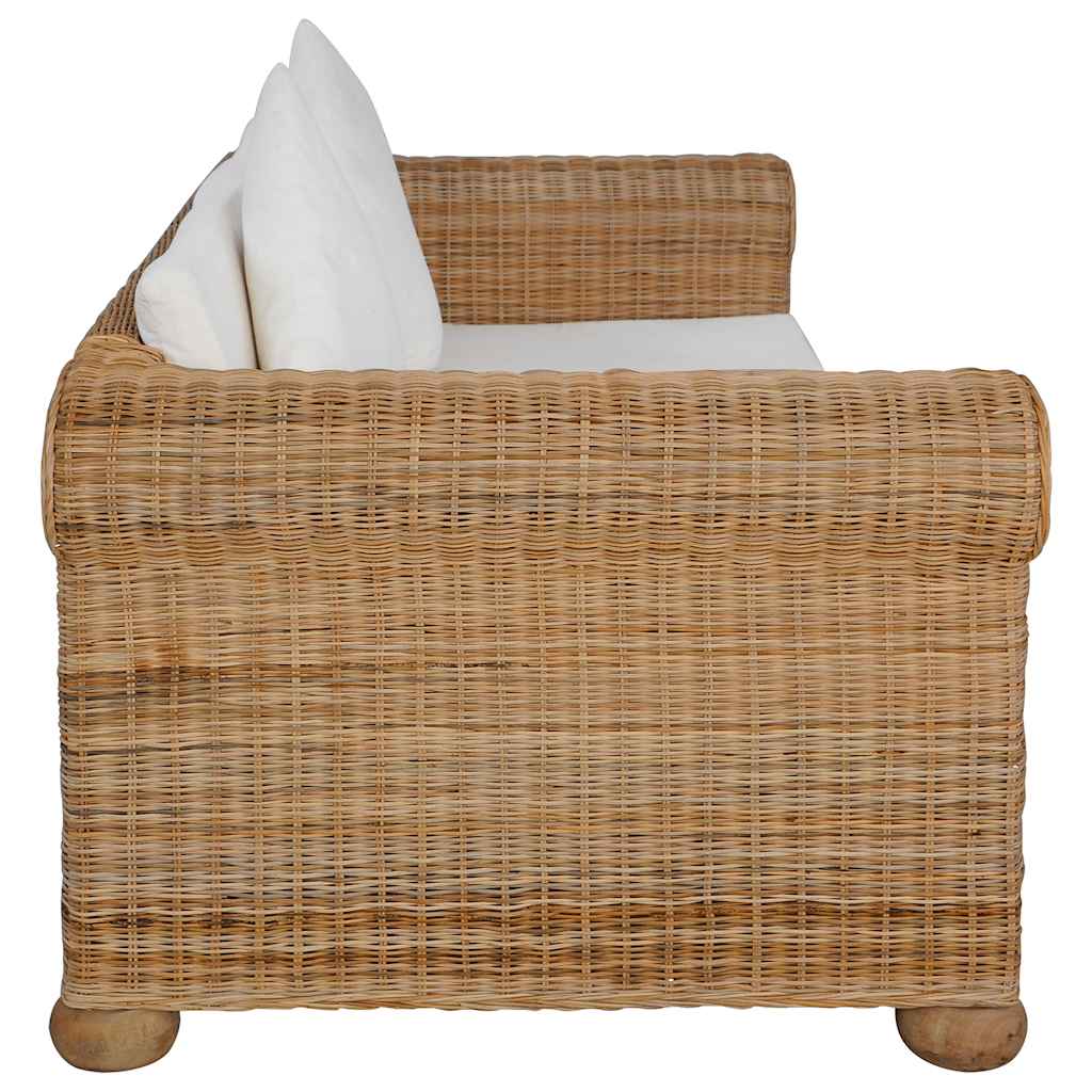 Set de canapele cu perne, 2 piese, natural, ratan GartenMobel Dekor
