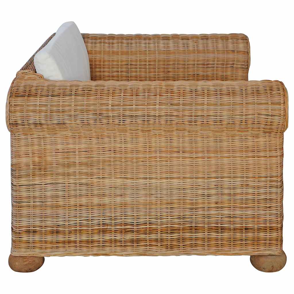 Set de canapele cu perne, 2 piese, natural, ratan GartenMobel Dekor