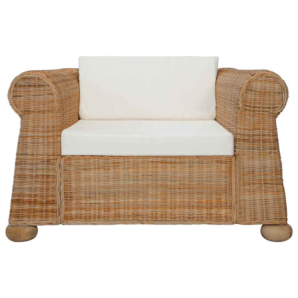 Set de canapele cu perne, 2 piese, natural, ratan GartenMobel Dekor