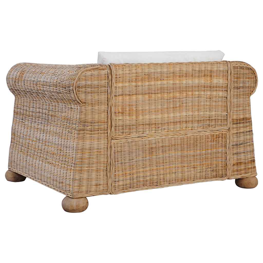 Set de canapele cu perne, 3 piese, natural, ratan GartenMobel Dekor