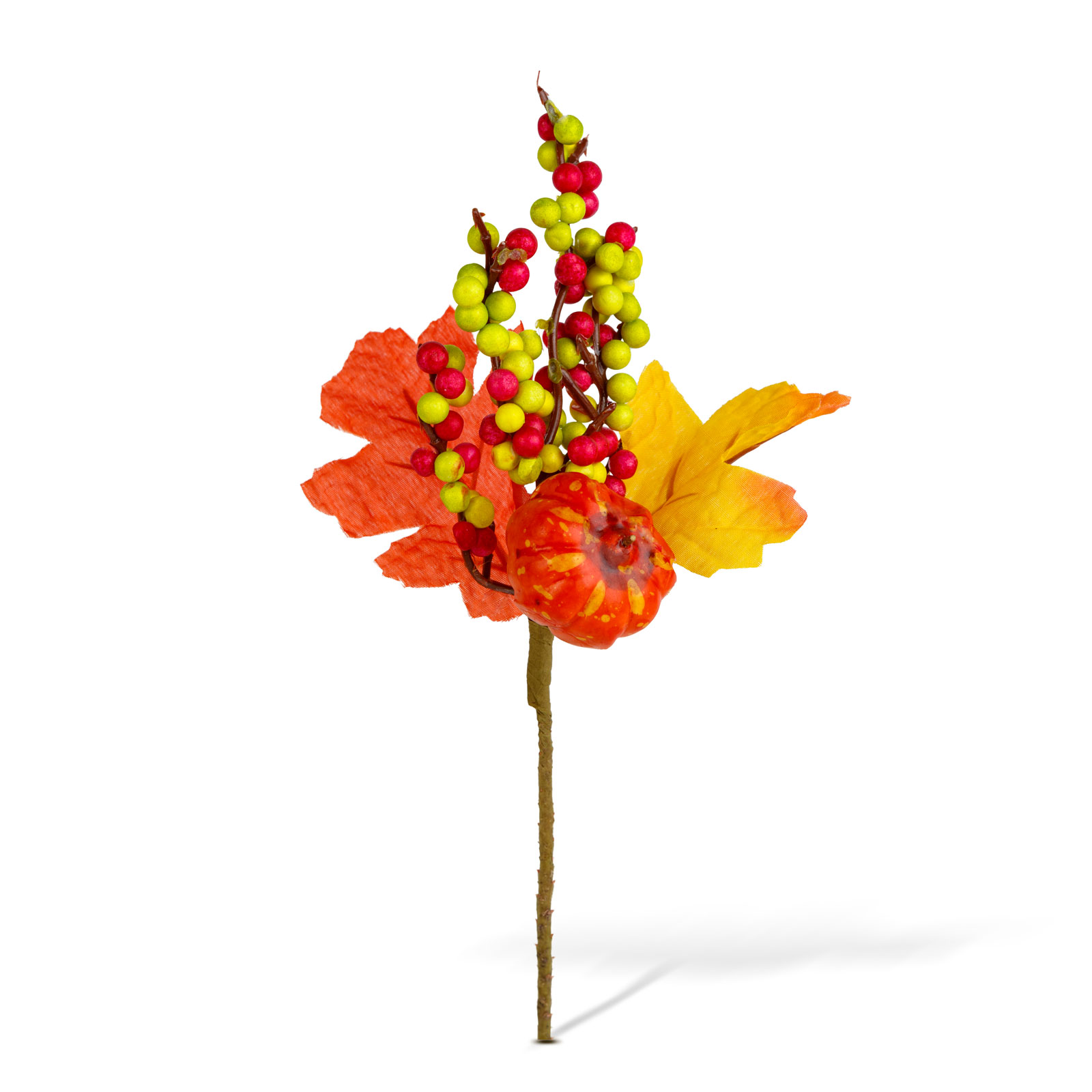 Decorațiune de toamnă – dovleac, frunze și bobițe – 24 cm – set 2 bucăți Best CarHome