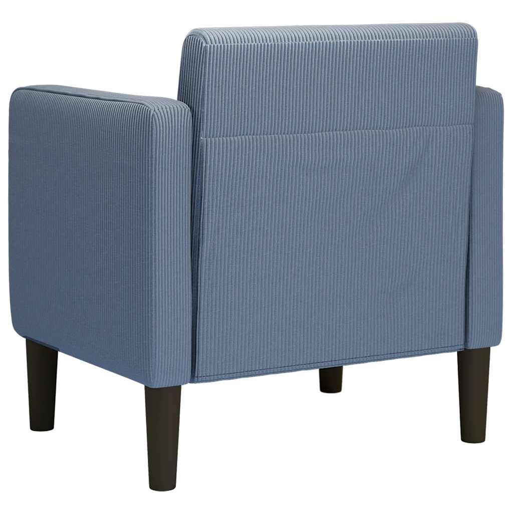 Canapea Scaun cu cotiere, țesătură velur albastru 54 cm GartenMobel Dekor