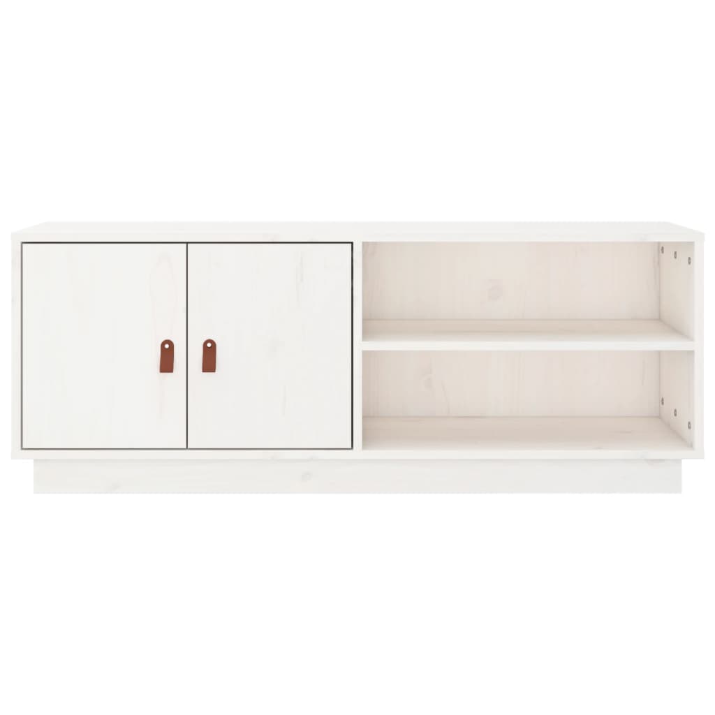 Comodă TV, alb, 105x34x40 cm, lemn masiv de pin GartenMobel Dekor