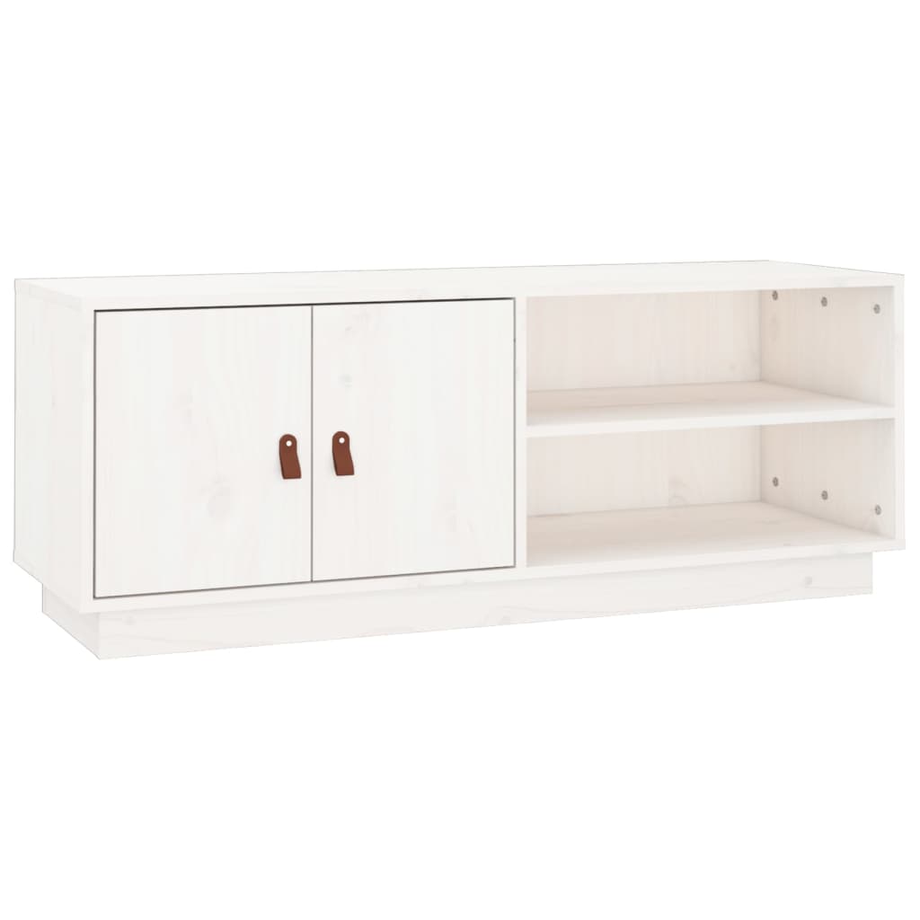 Comodă TV, alb, 105x34x40 cm, lemn masiv de pin GartenMobel Dekor