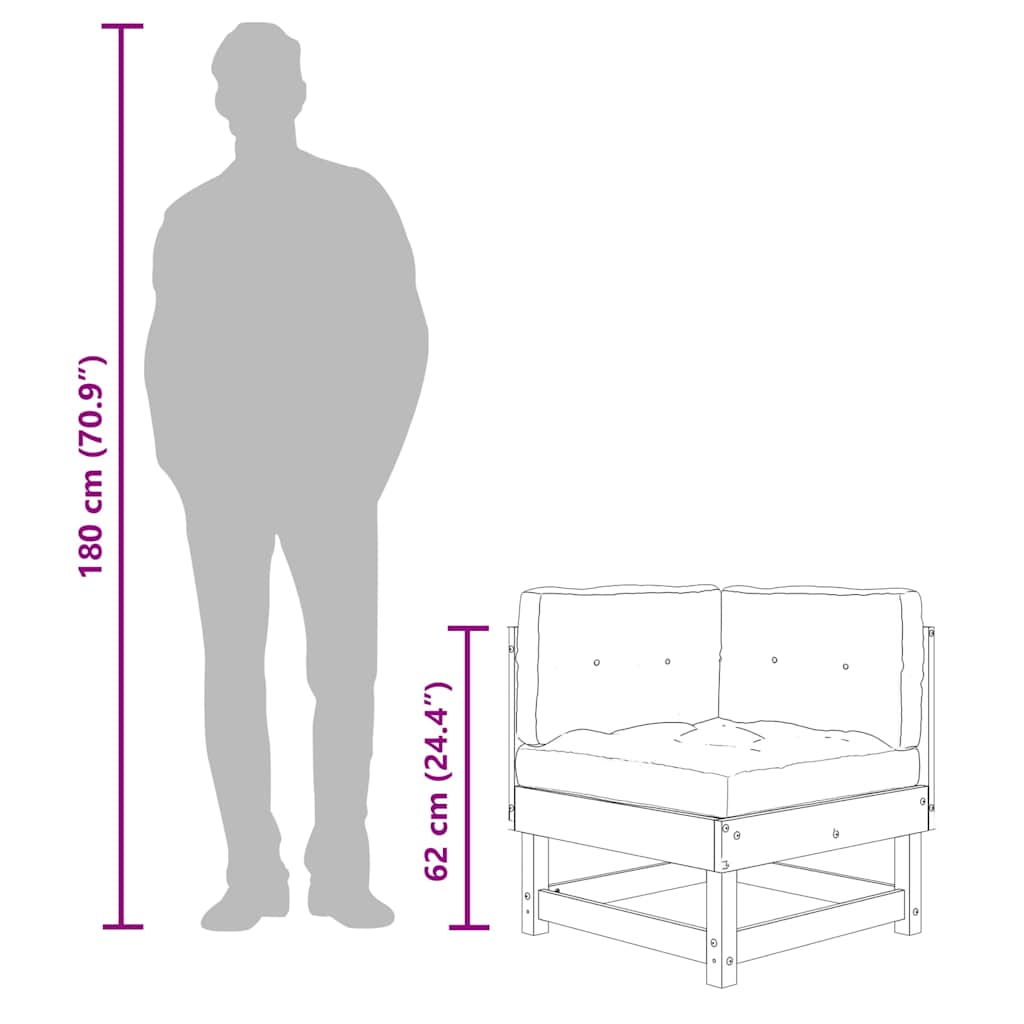 Canapea colțar cu perne, gri, lemn masiv de pin GartenMobel Dekor