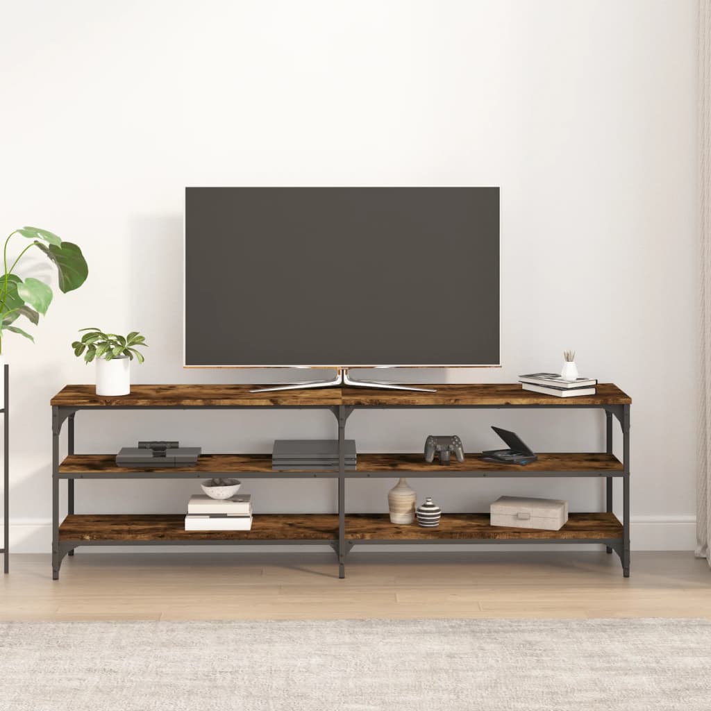 Comodă TV, stejar fumuriu, 160x30x50 cm, lemn prelucrat GartenMobel Dekor