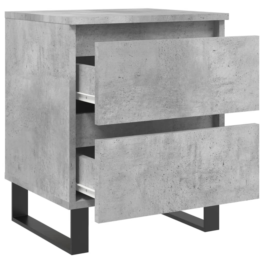Noptieră, gri beton, 40x35x50 cm, lemn compozit GartenMobel Dekor