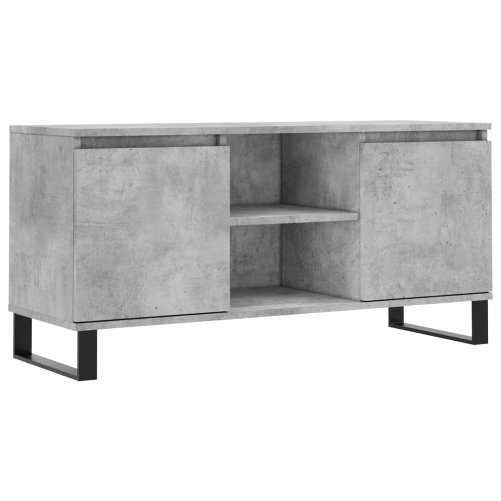Comodă TV, gri beton, 104x35x50 cm, lemn compozit GartenMobel Dekor