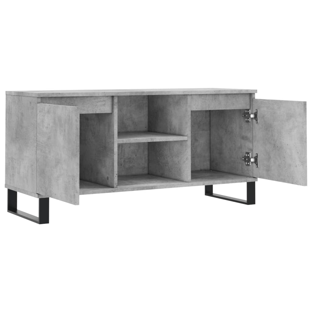 Comodă TV, gri beton, 104x35x50 cm, lemn compozit GartenMobel Dekor