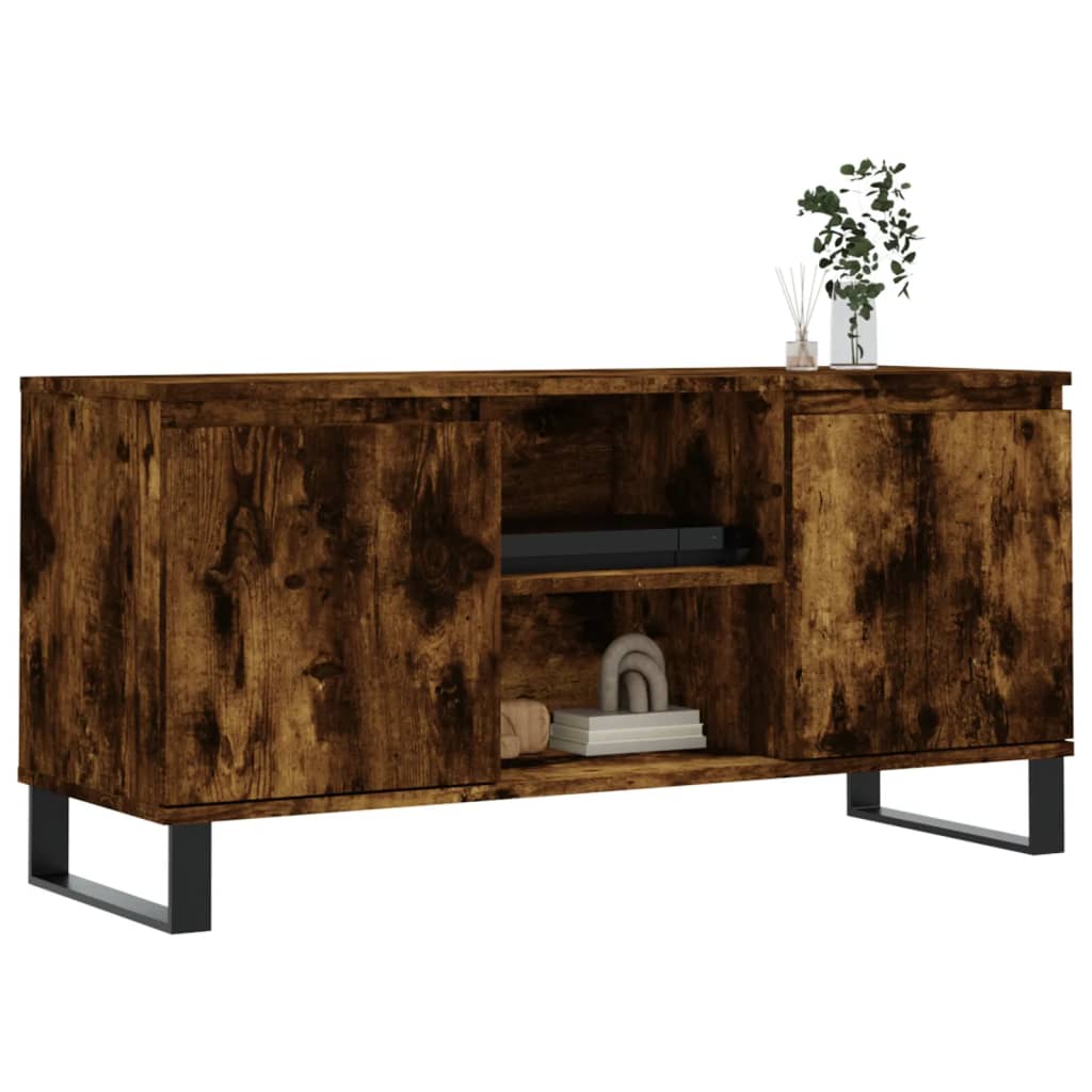 Comodă TV, stejar fumuriu, 104x35x50 cm, lemn compozit GartenMobel Dekor
