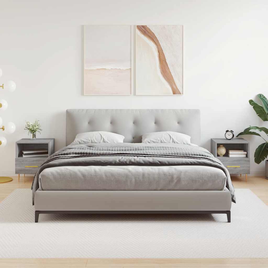 Noptiere, 2 buc., gri sonoma, 40x35x47,5 cm, lemn compozit GartenMobel Dekor