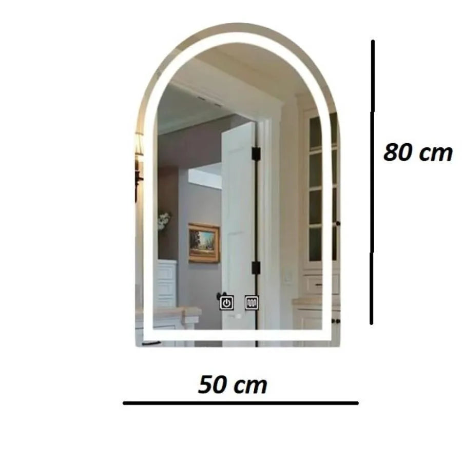 Oglinda LED Touch cu Functie Dezaburire, 80x50cm ModernLight Concept