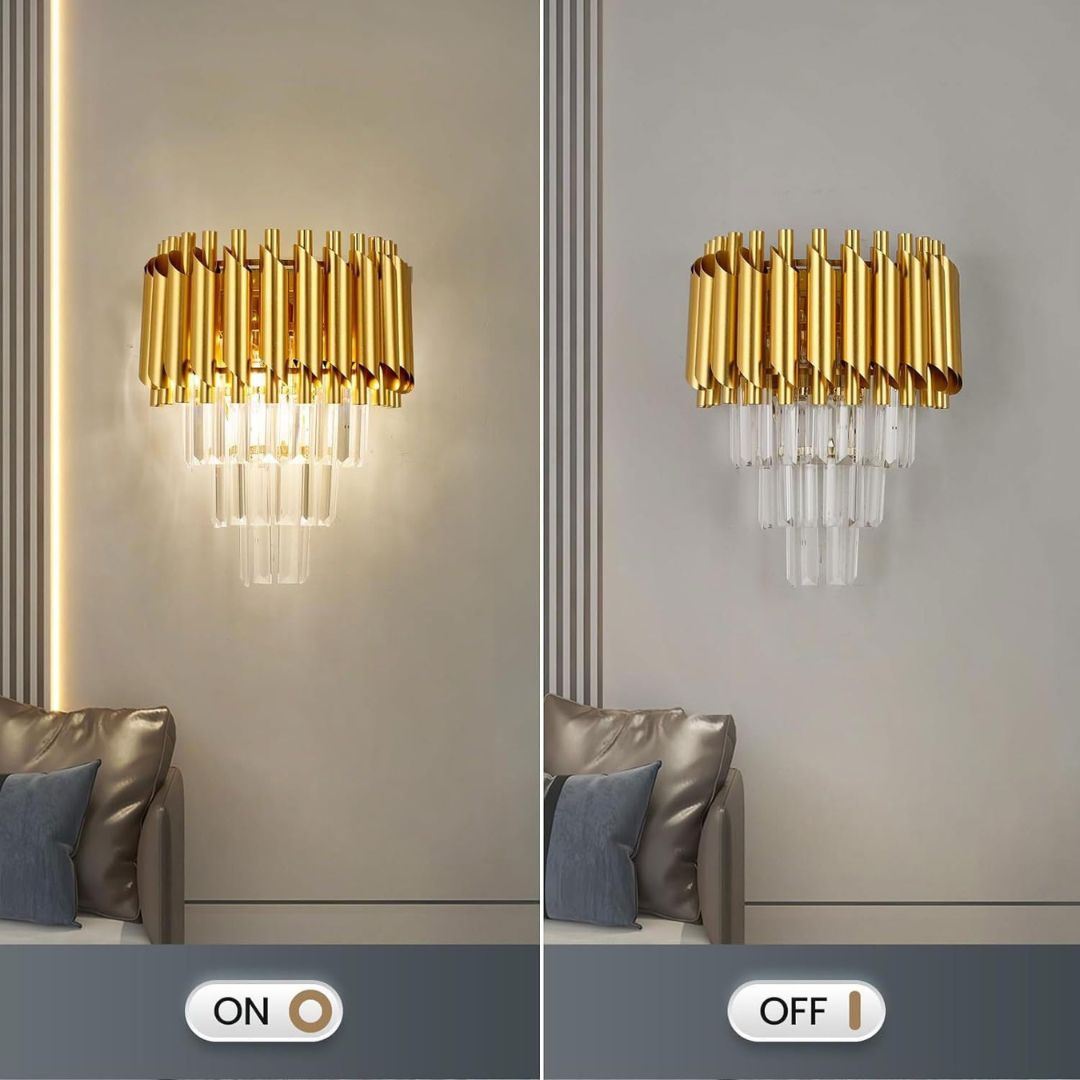 Aplica Candelabru Cristal VERSAILLES Piccolo, 2xE14, Auriu ModernLight Concept