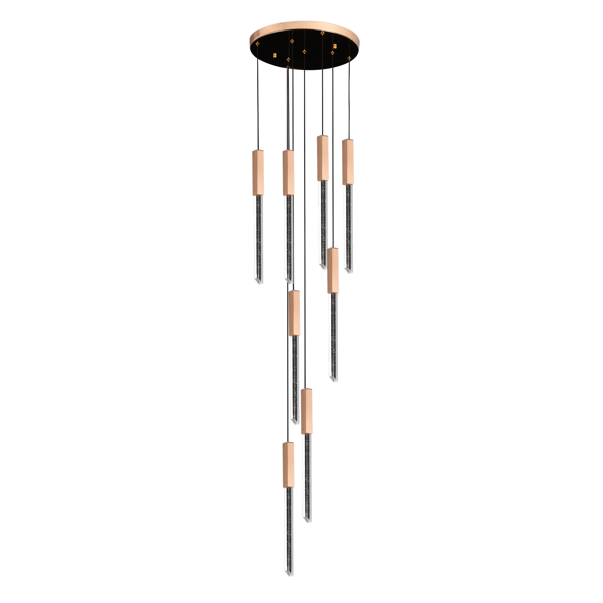 Candelabru Cristal LED 22W, Lumina Calda/Neutra/Rece, Diametru 25cm Auriu CM511/H150XW35 ModernLight Concept