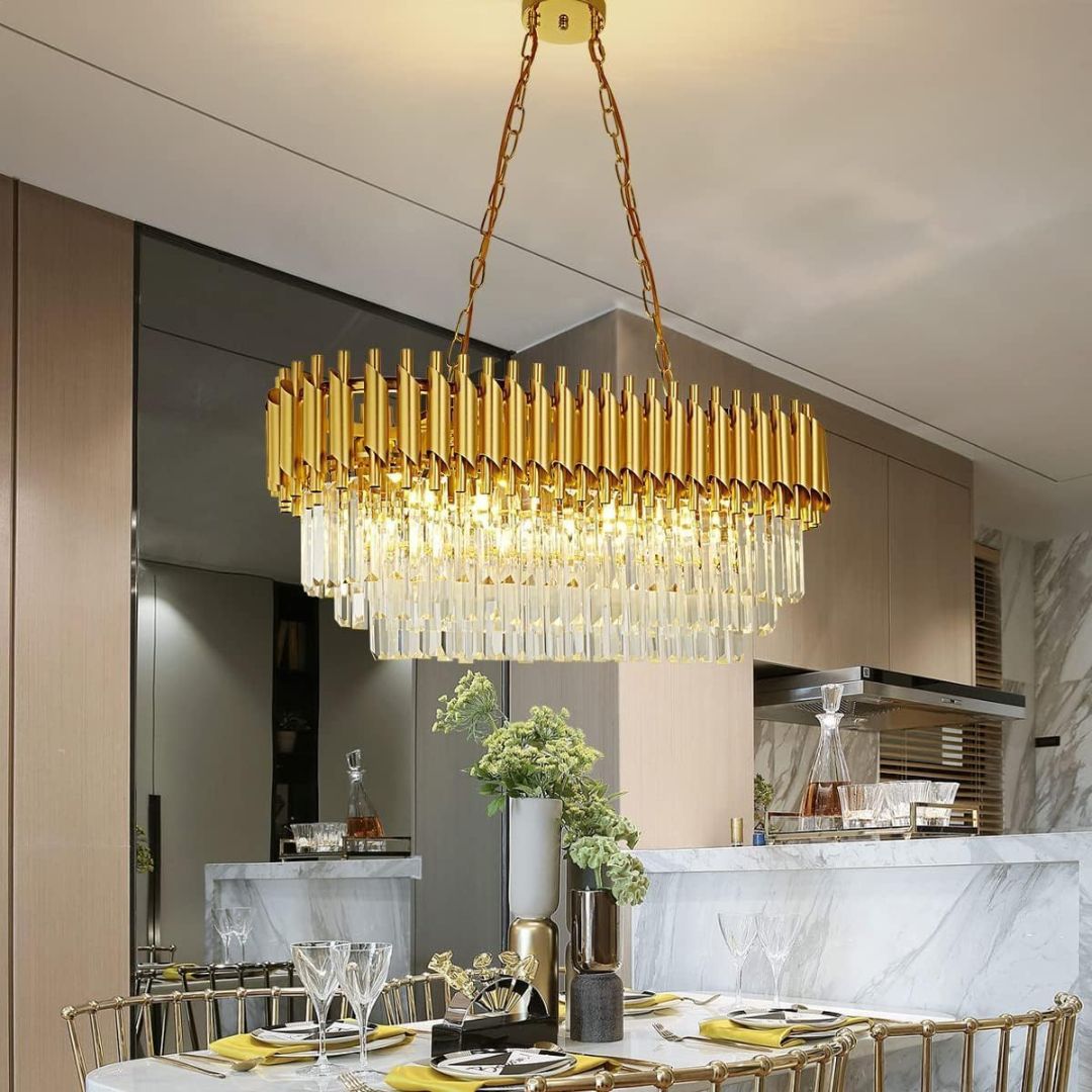 Candelabru Cristal VERSAILLES Regalis 10xE14, Diametru 80cm, Auriu, Inaltime Reglabila ModernLight Concept