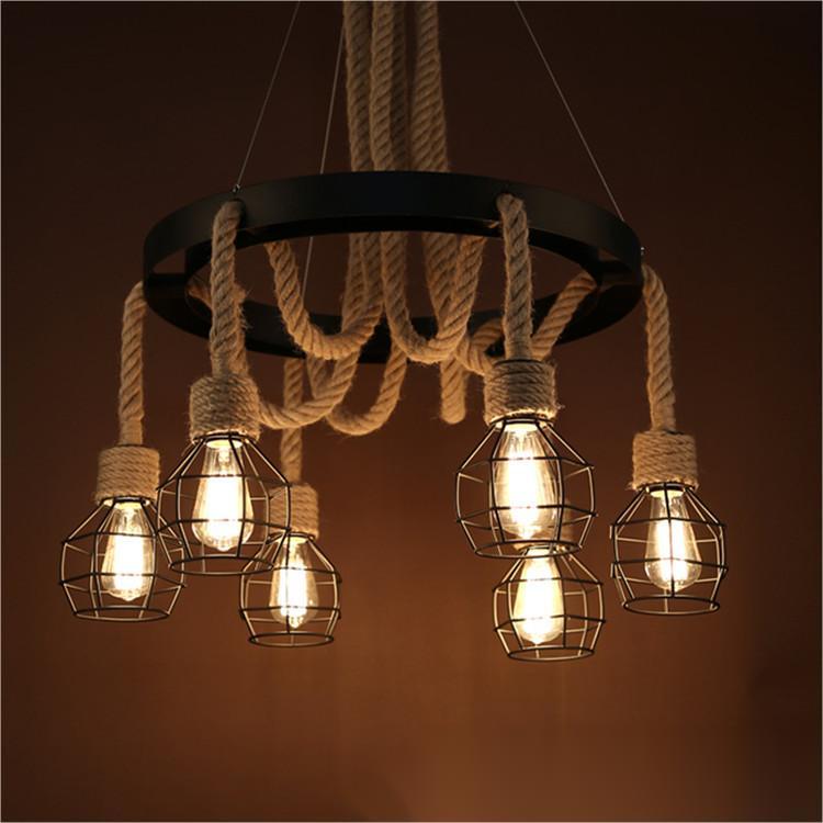 Lustra Roata LV580/6BK, 6*E27, Maro, Metal si Sfoara ModernLight Concept