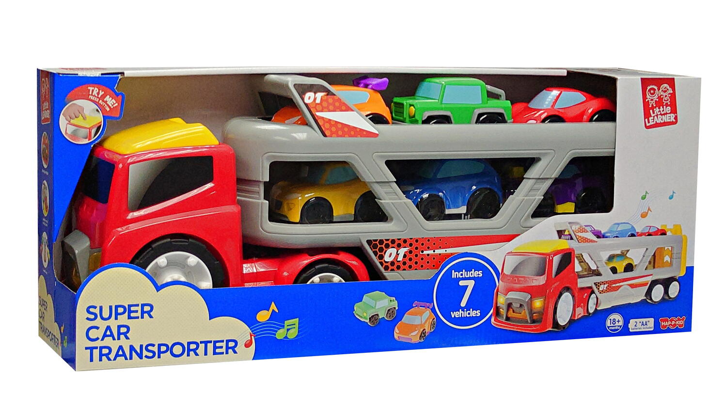 Jucarie interactiva - Camion cu platforma auto PlayLearn Toys