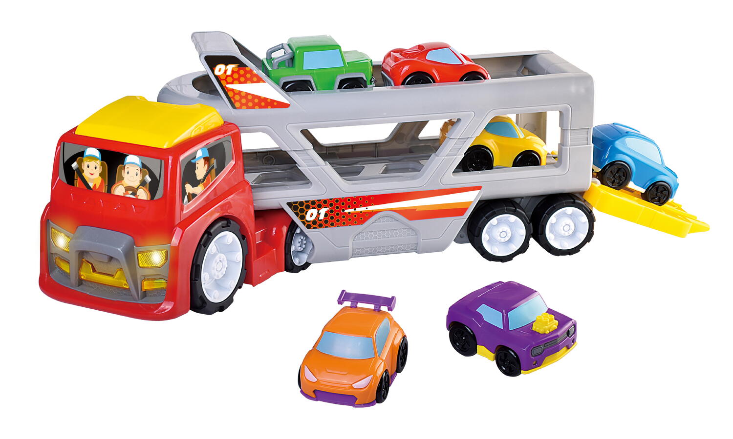 Jucarie interactiva - Camion cu platforma auto PlayLearn Toys