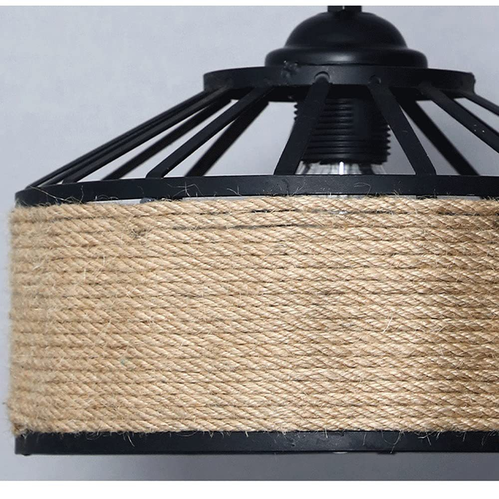 Lustra Vintage LV300/300BK, 1xE27, Rustic Barn, Sfoara si Metal, 150cm, Negru ModernLight Concept