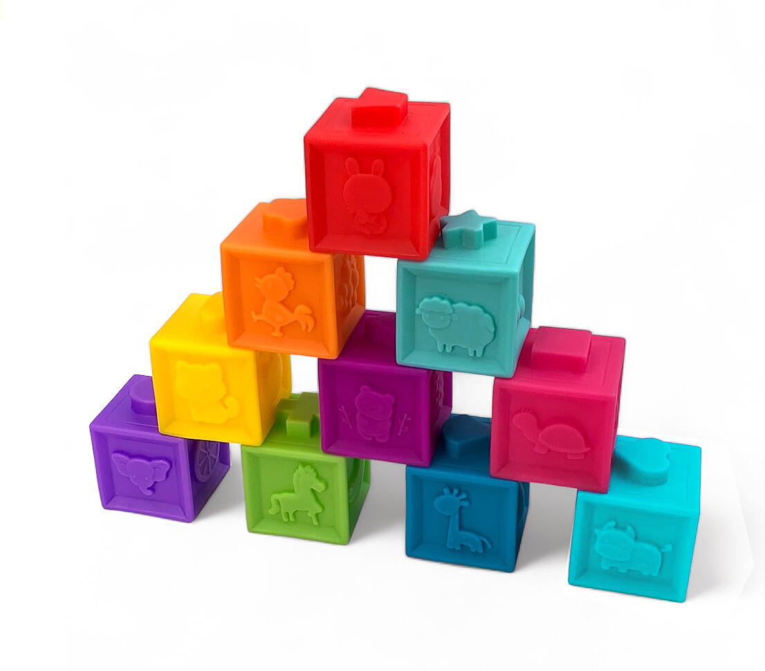 Set 10 cuburi senzoriale moi PlayLearn Toys