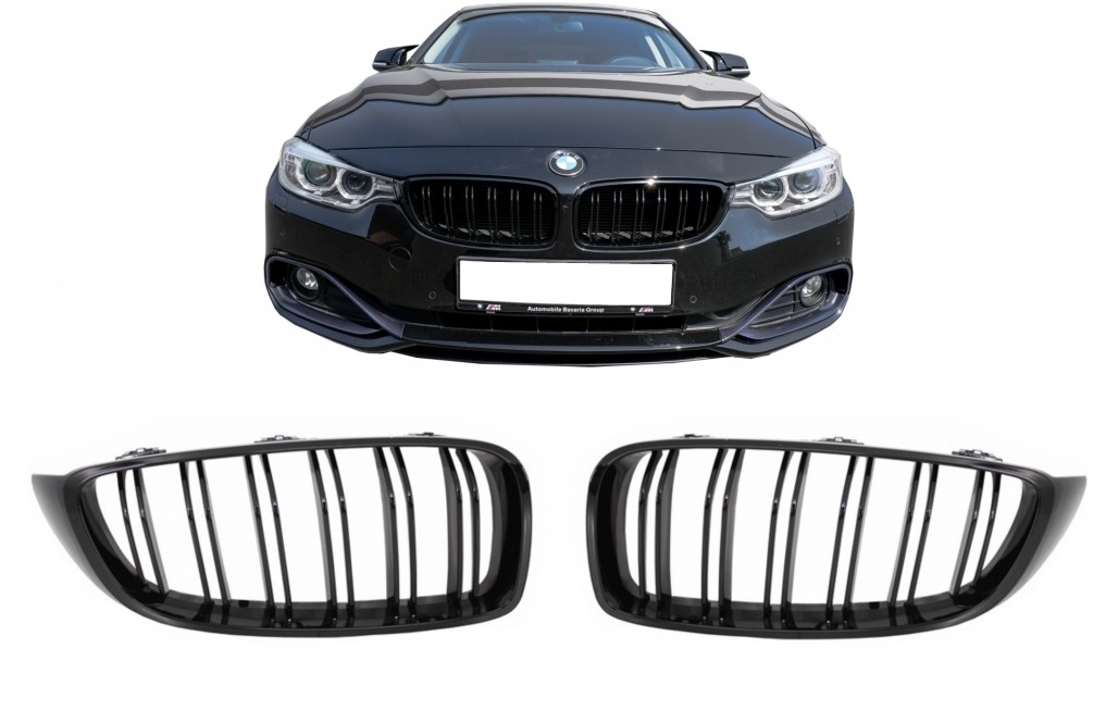 Grile Centrale BMW 4 Series F32 F33 F36 (2013-03.2019) Piano Black M Design Performance AutoTuning