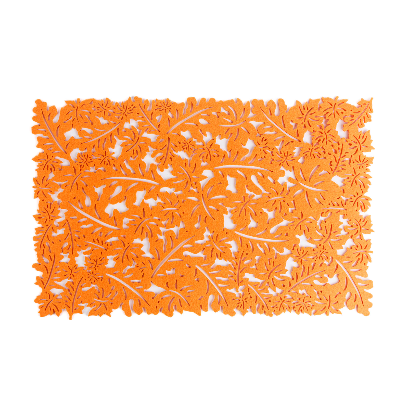 Covoraș de masă decorativ din fetru, model frunză, portocaliu – 44,5 x 28,5 cm Best CarHome