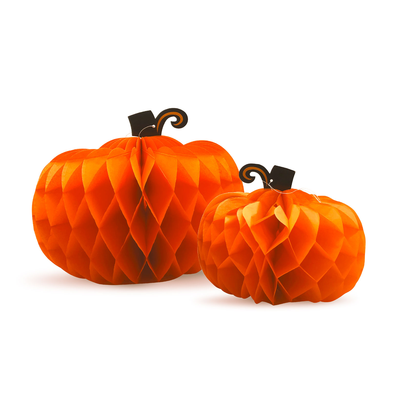 Decorațiune de toamnă – set lampioane dovleac din hârtie – 25/30 cm – 2 bucăți Best CarHome