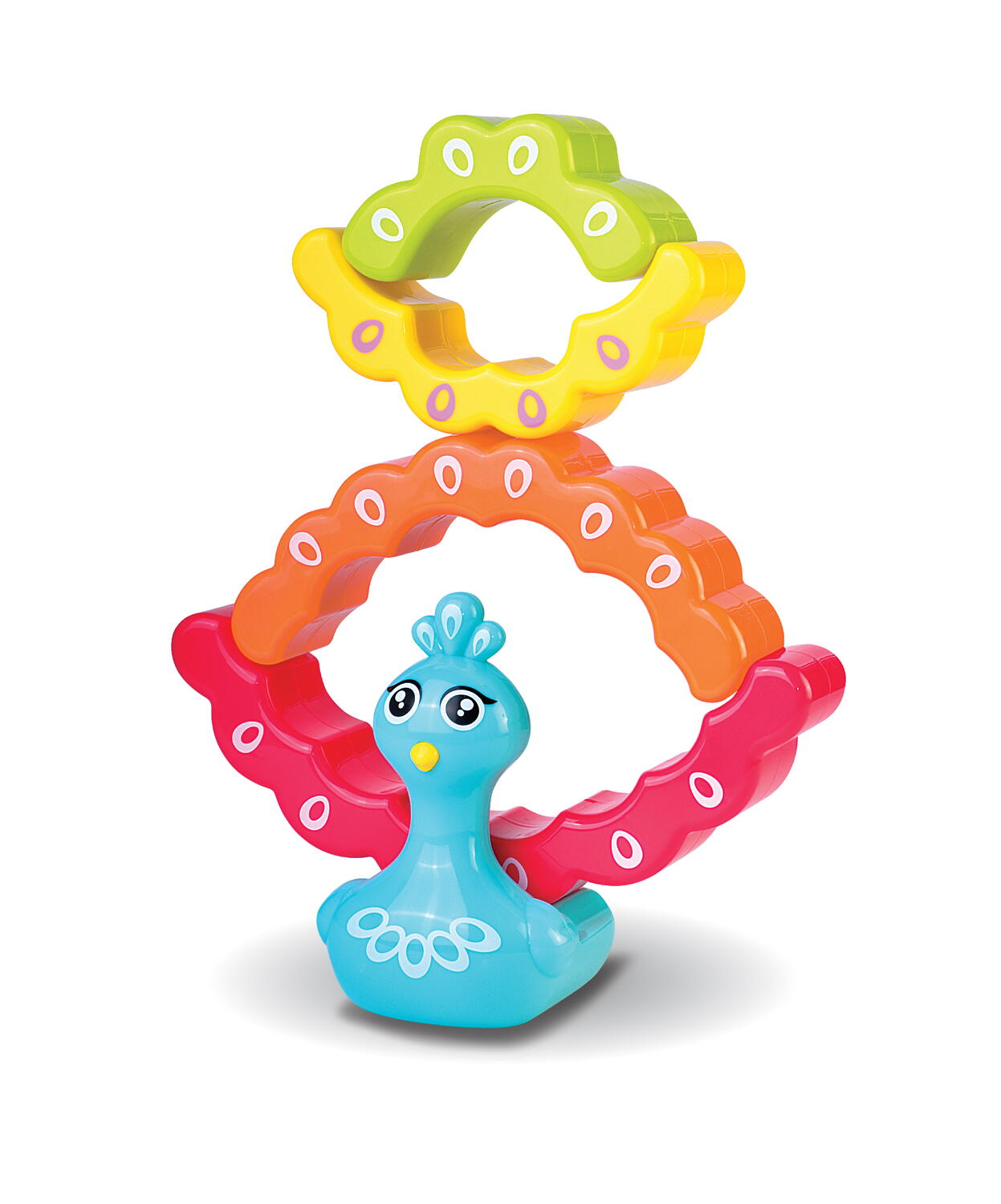 Jucarie de stivuit - Paun colorat PlayLearn Toys