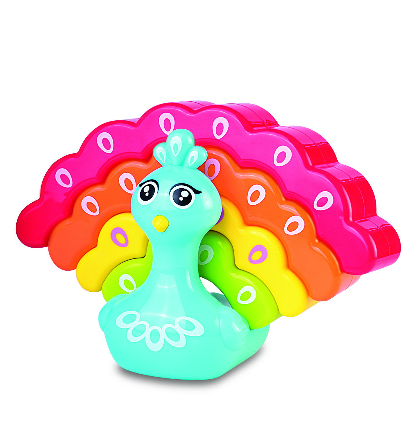 Jucarie de stivuit - Paun colorat PlayLearn Toys