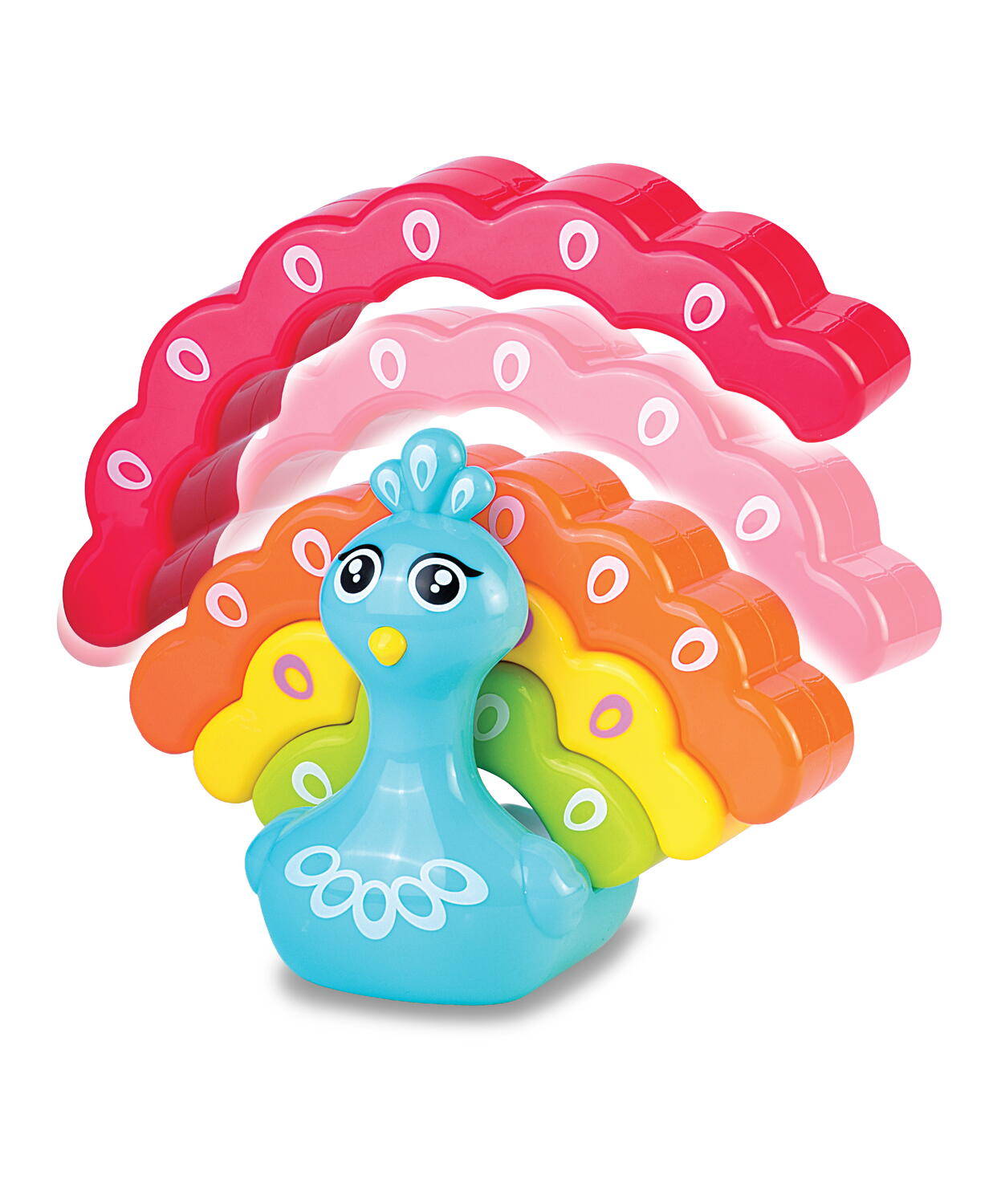 Jucarie de stivuit - Paun colorat PlayLearn Toys