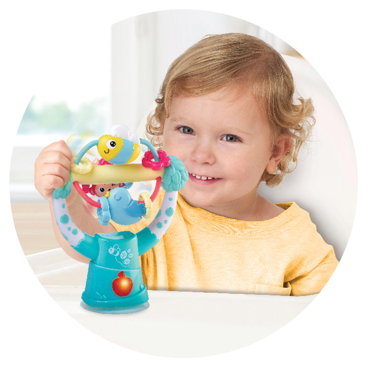 Jucarie interactiva cu ventuza - Invarte si descopera PlayLearn Toys