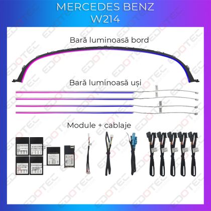 Lumini Ambientale Mercedes Benz W214 set complet control telefon sau sistem original CarStore Technology