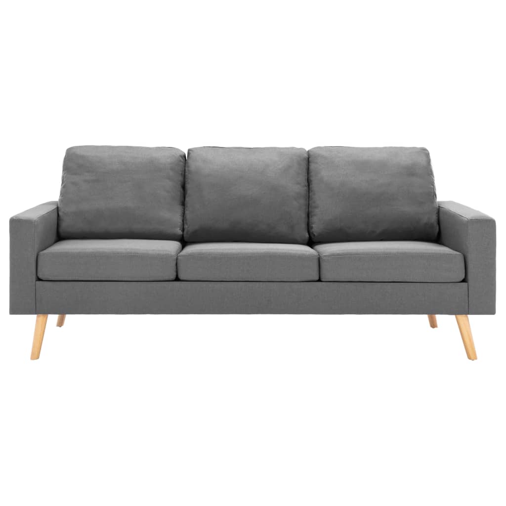 Canapea cu 3 locuri, gri deschis, material textil GartenMobel Dekor