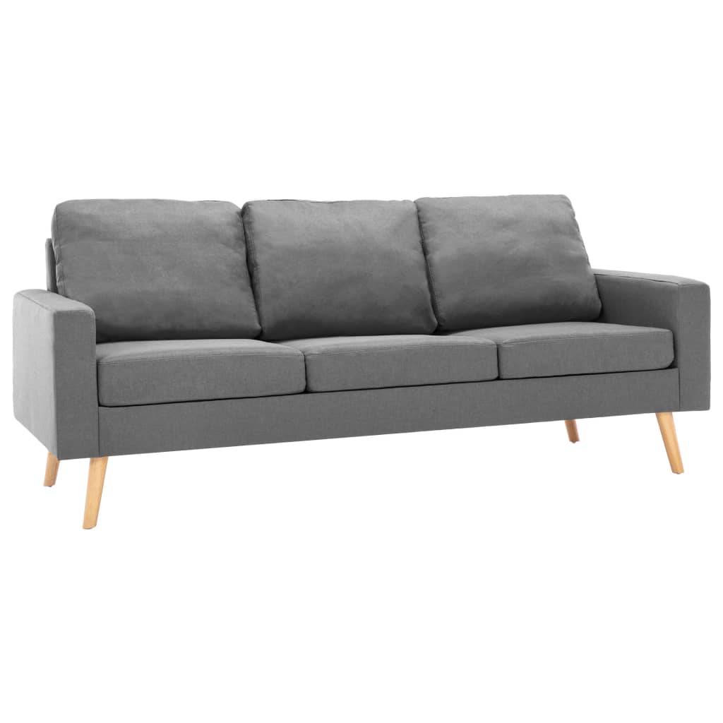 Canapea cu 3 locuri, gri deschis, material textil GartenMobel Dekor