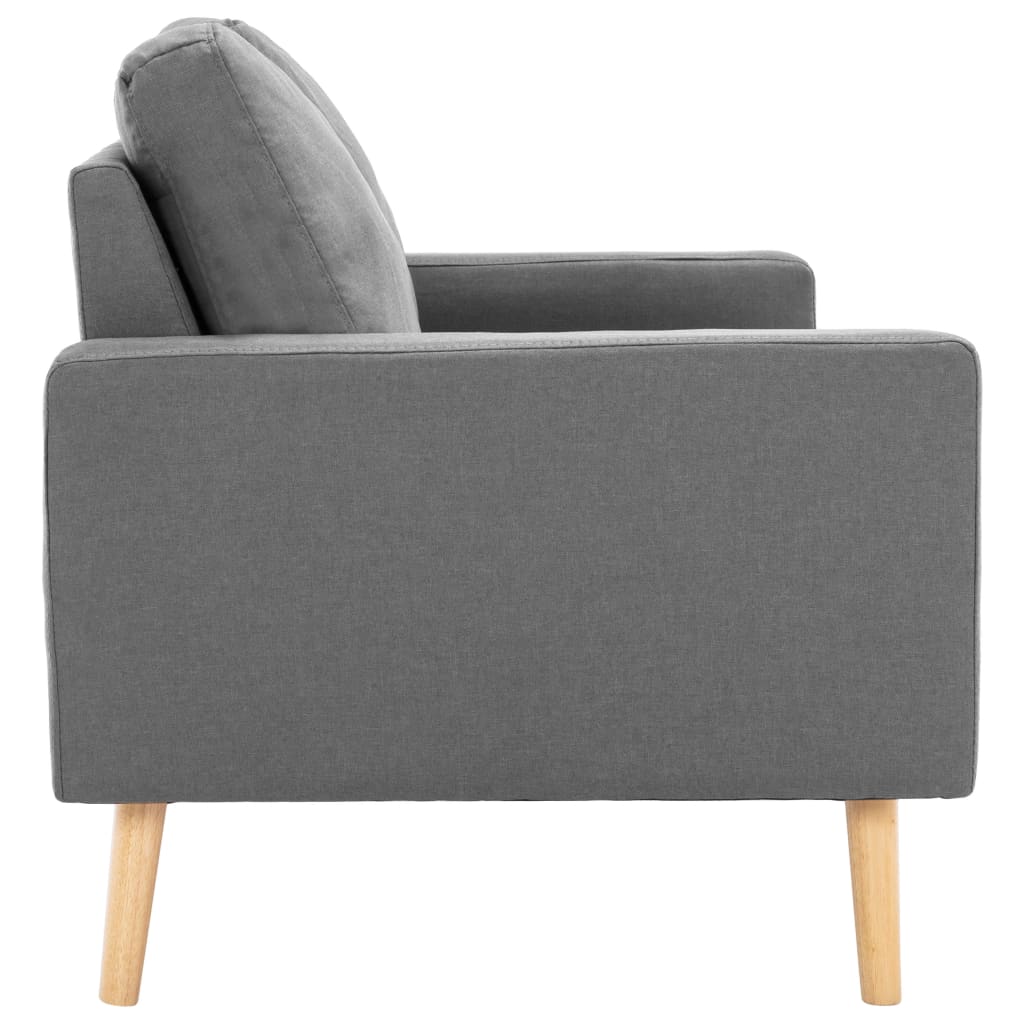 Canapea cu 3 locuri, gri deschis, material textil GartenMobel Dekor