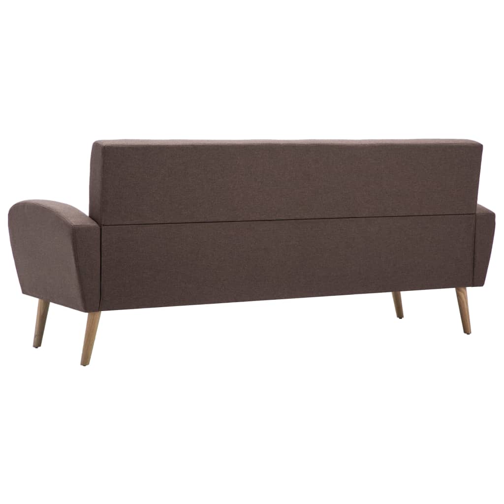 Canapea de 3 persoane, material textil, maro  GartenMobel Dekor