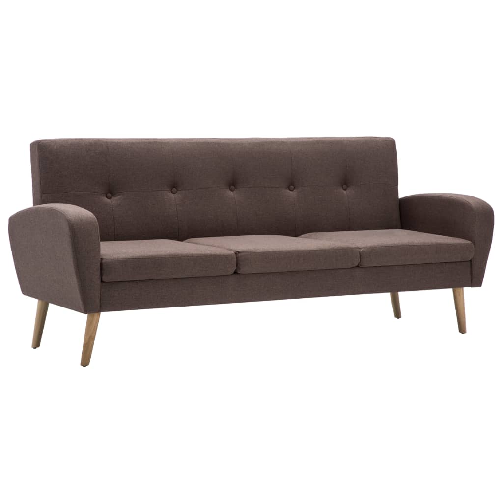 Canapea de 3 persoane, material textil, maro  GartenMobel Dekor