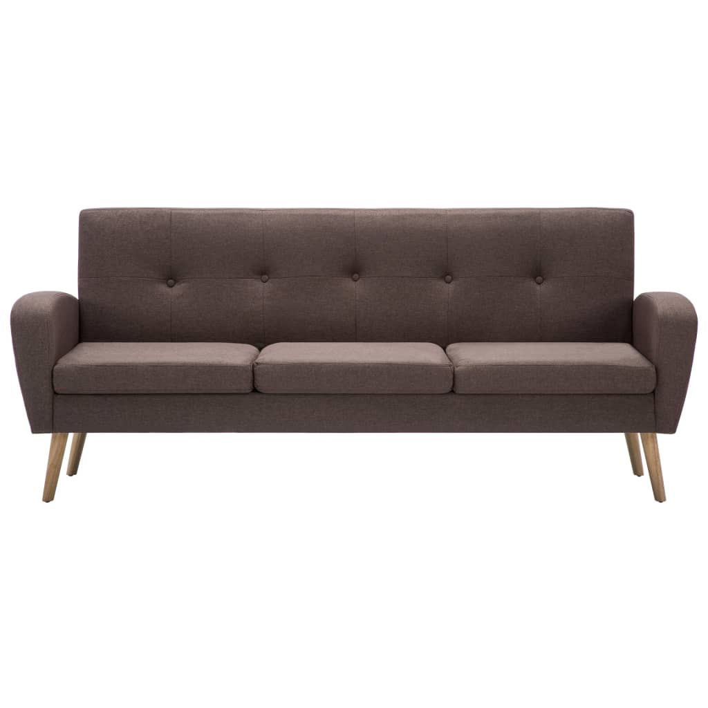 Canapea de 3 persoane, material textil, maro  GartenMobel Dekor