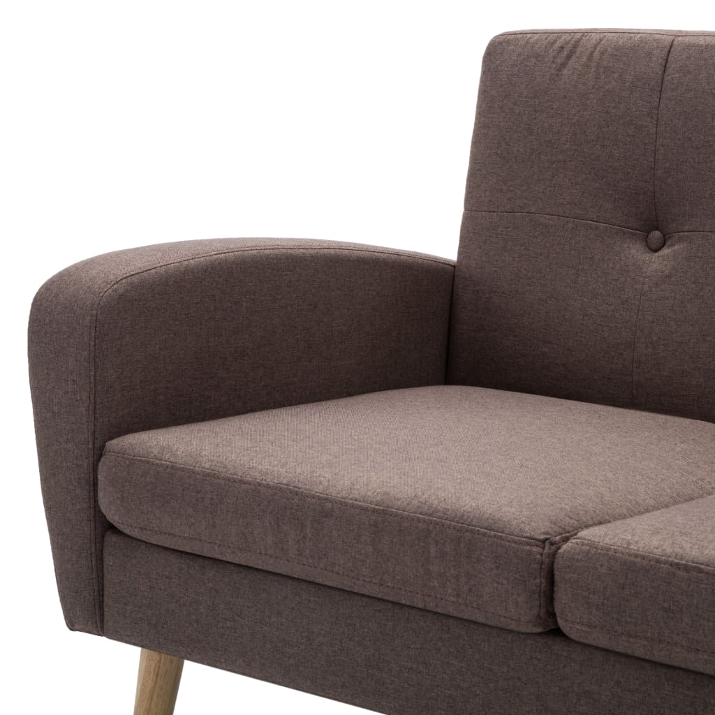 Canapea de 3 persoane, material textil, maro  GartenMobel Dekor