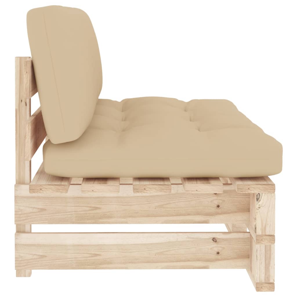 Canapea de mijloc de grădină din paleți, lemn de pin tratat GartenMobel Dekor