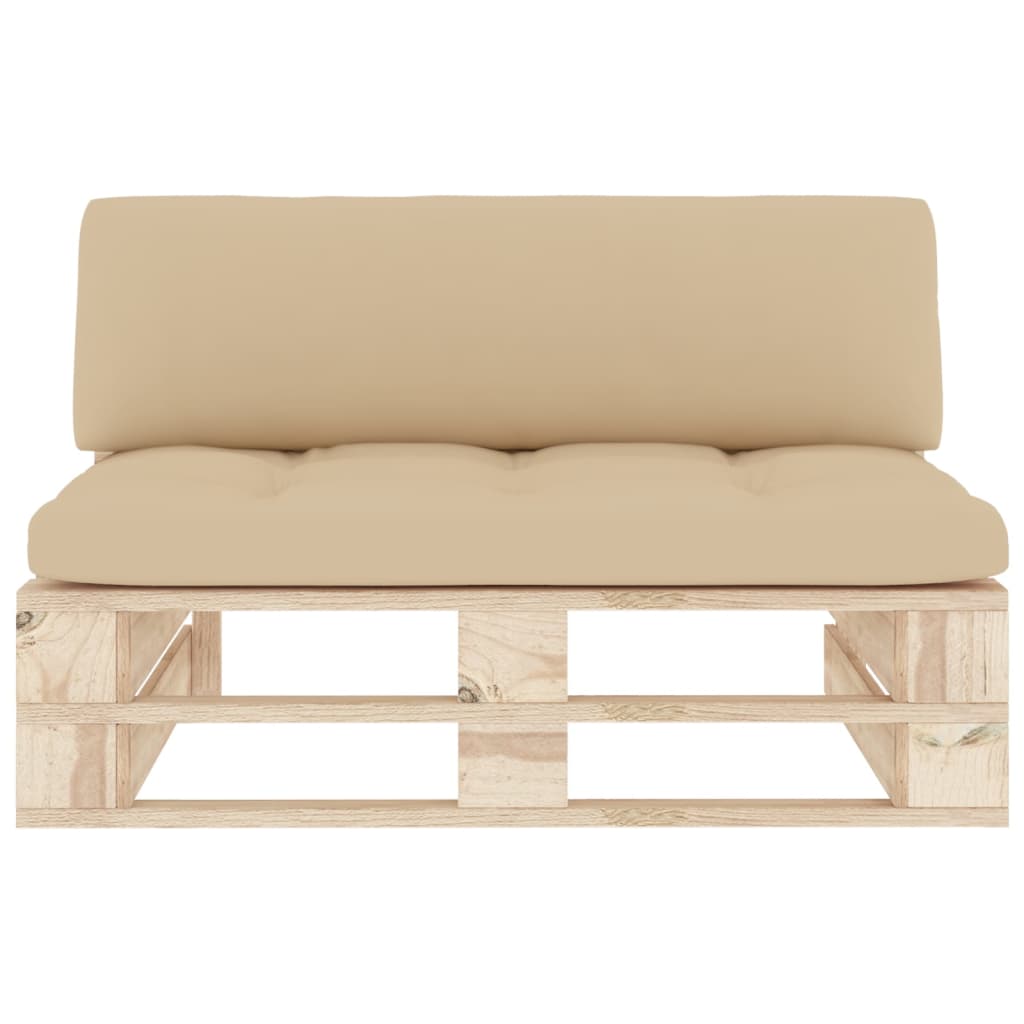 Canapea de mijloc de grădină din paleți, lemn de pin tratat GartenMobel Dekor