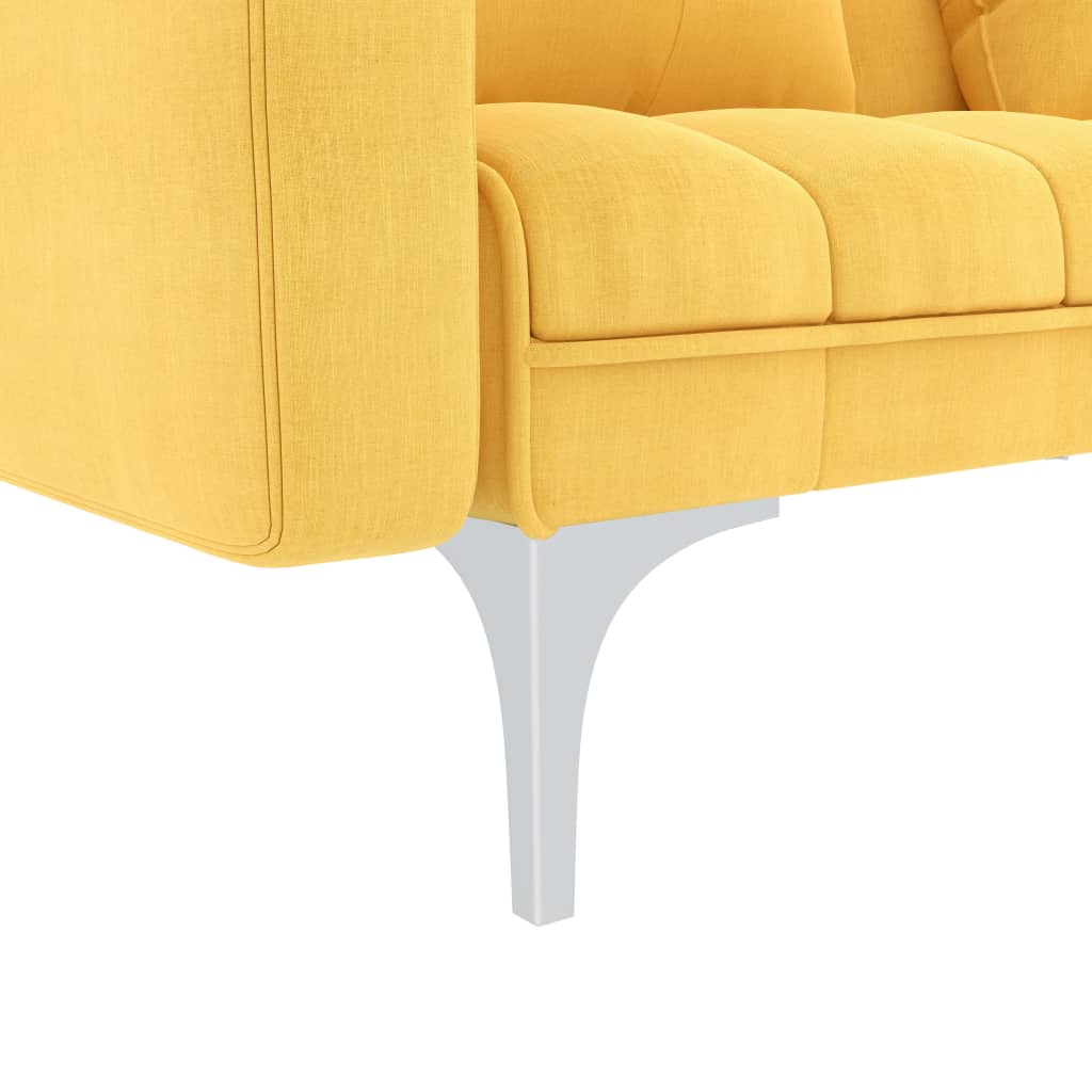 Canapea extensibilă, galben, material textil GartenMobel Dekor