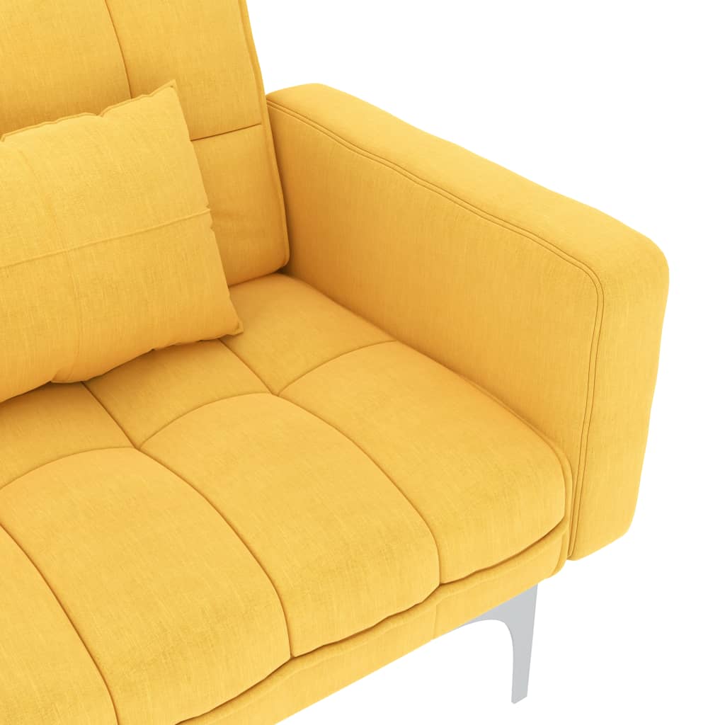 Canapea extensibilă, galben, material textil GartenMobel Dekor