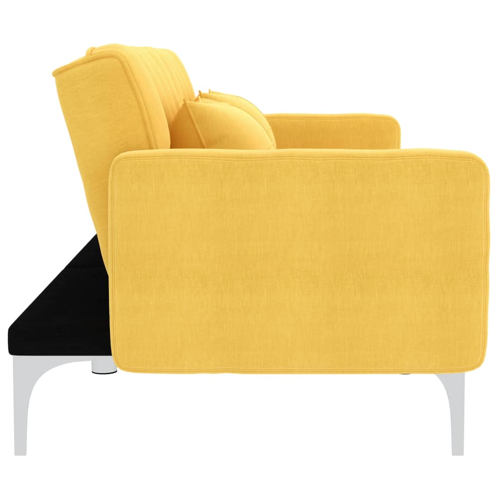 Canapea extensibilă, galben, material textil GartenMobel Dekor