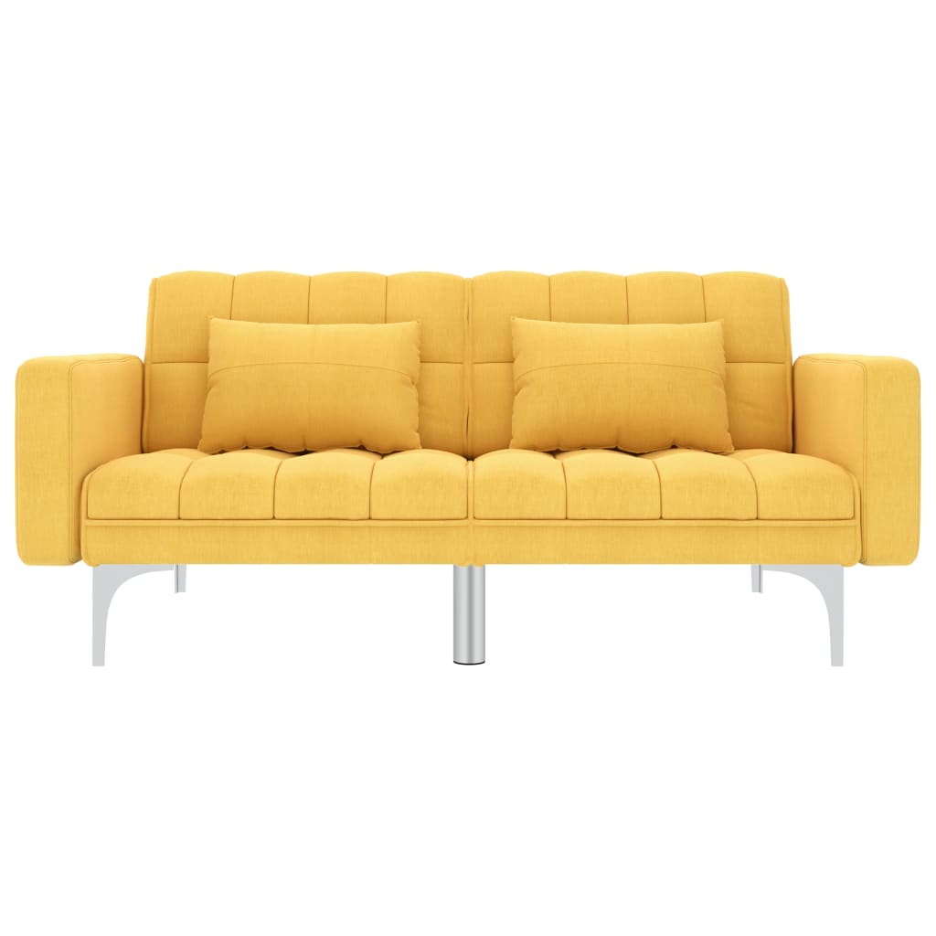 Canapea extensibilă, galben, material textil GartenMobel Dekor