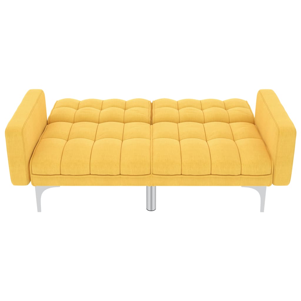 Canapea extensibilă, galben, material textil GartenMobel Dekor