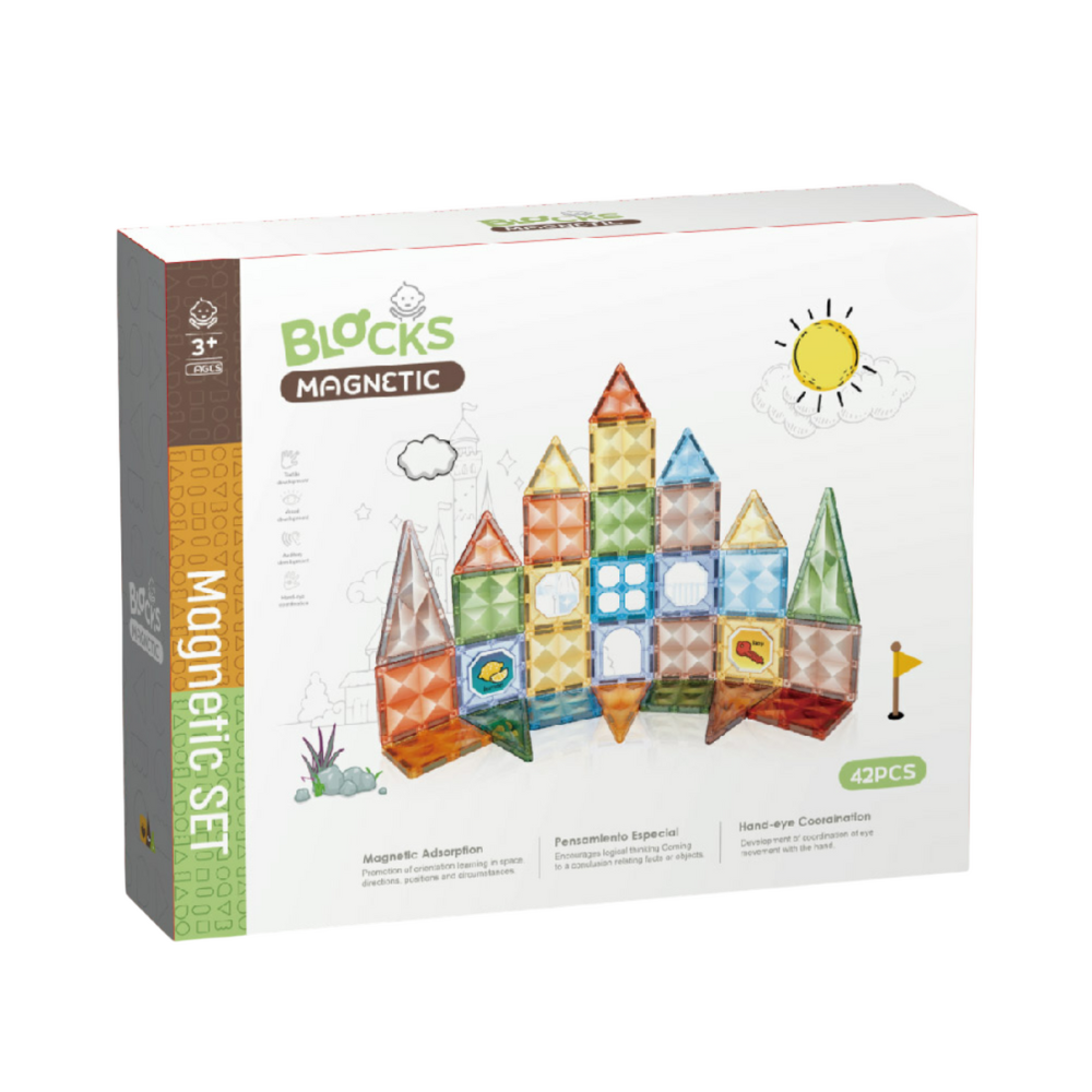 Joc magnetic Diamond - 42 piese (7.5 cm) PlayLearn Toys